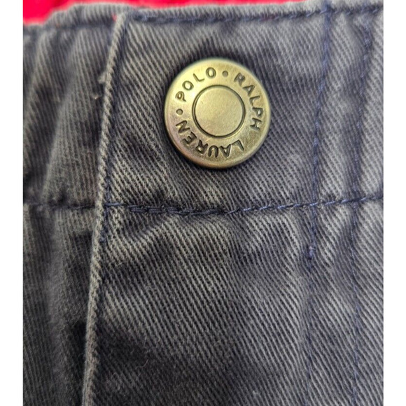 Vintage Polo Ralph Lauren Mens Chino Shorts Large Gray Blue Cotton Elastic Waist - Picture 3 of 16